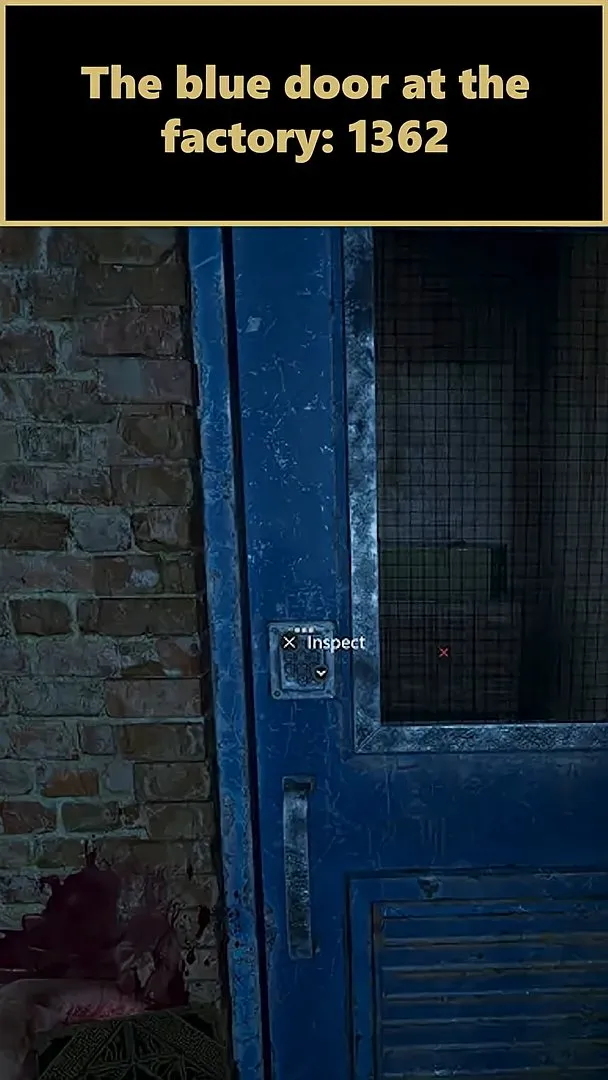 Blue keypad door in the factory