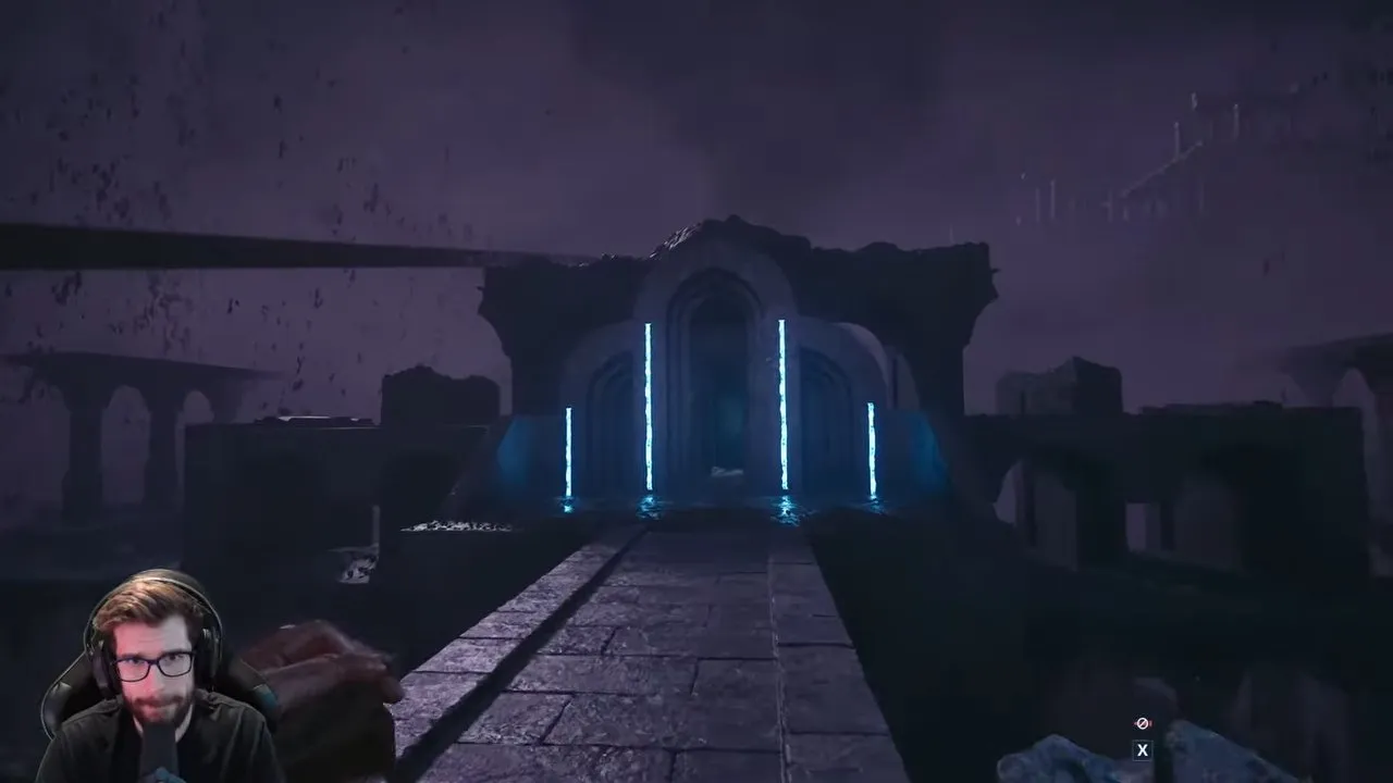 Player reaching safety at the end of Leviathan's gaze crossing