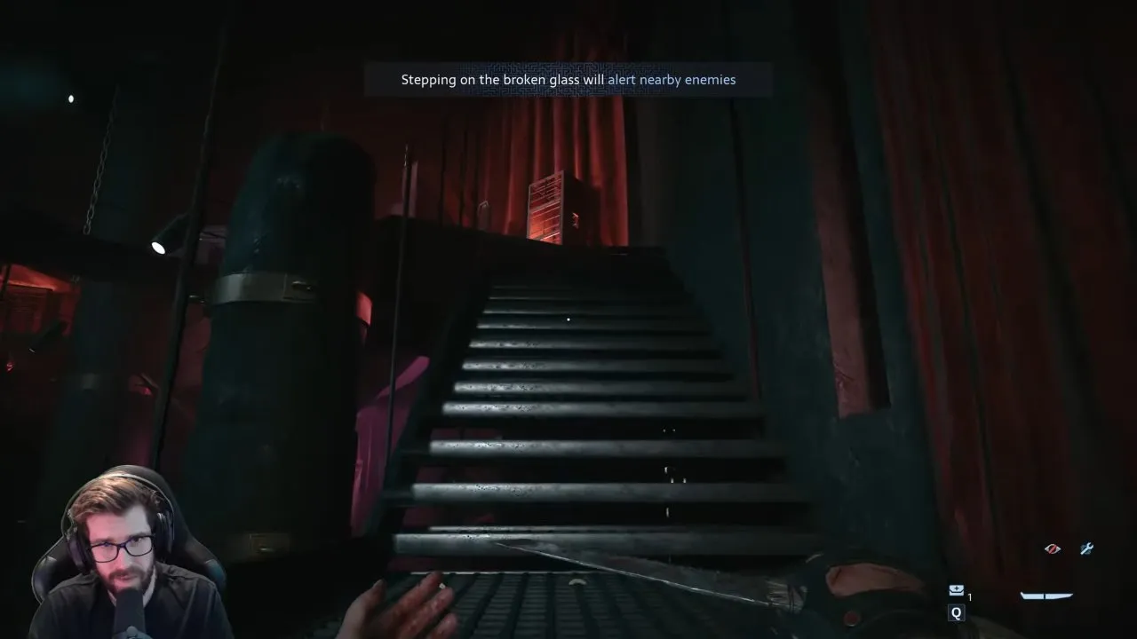 Stairs at the end of the Sister of Mercy stealth route